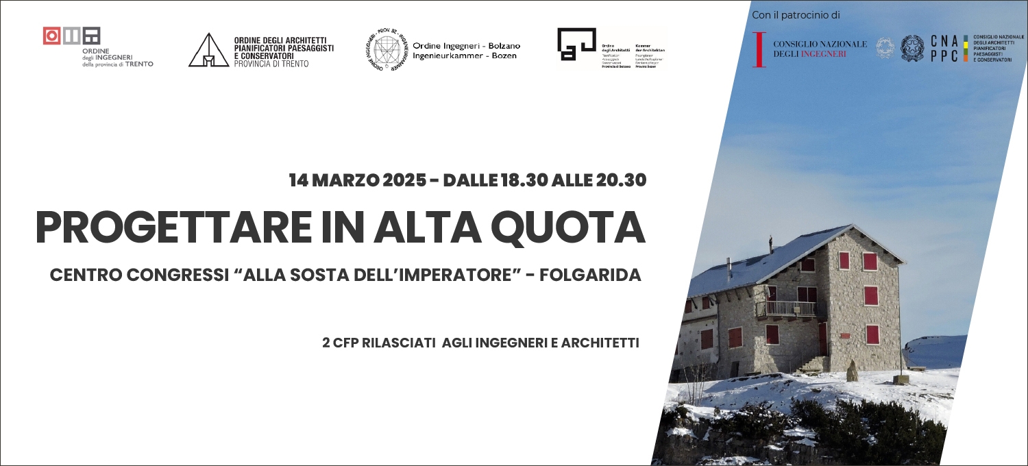 Campionato di sci degli Architetti PPC e degli Ingegneri: convegno “Progettare in alta quota”