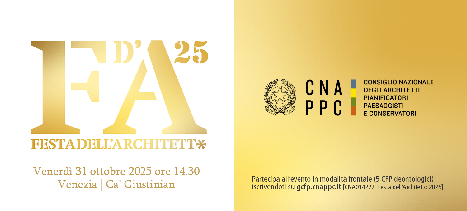 Festa dell’Architetto 2025: il 31 ottobre a Venezia, “Fare comunità” tema della 13ma edizione