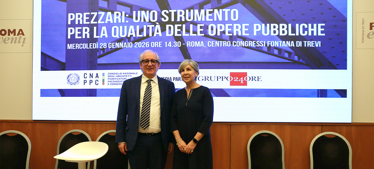 Opere pubbliche: CNAPPC “prezzari leve strategiche per la qualità del progetto”